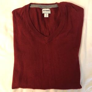Old Navy Red Men’s V Neck Sweater
